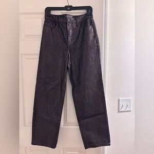 Old Navy High Waisted Women’s Shiny Black Jeans
